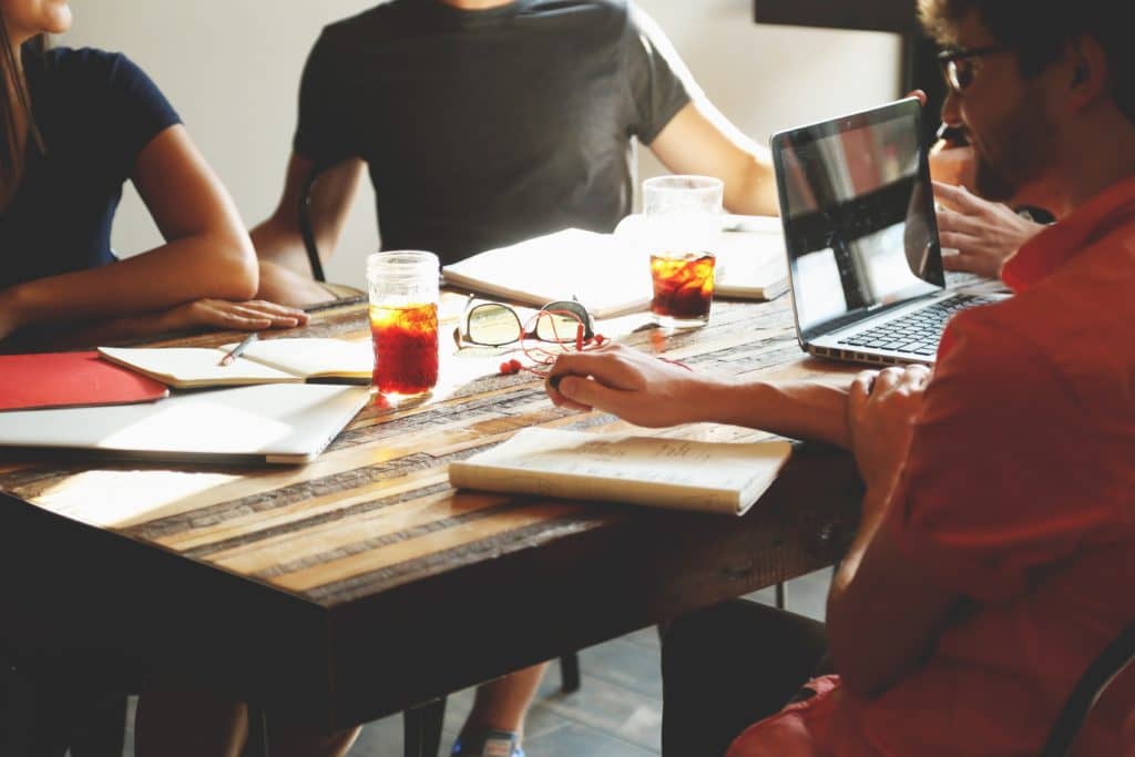 Office Workers Collaborating